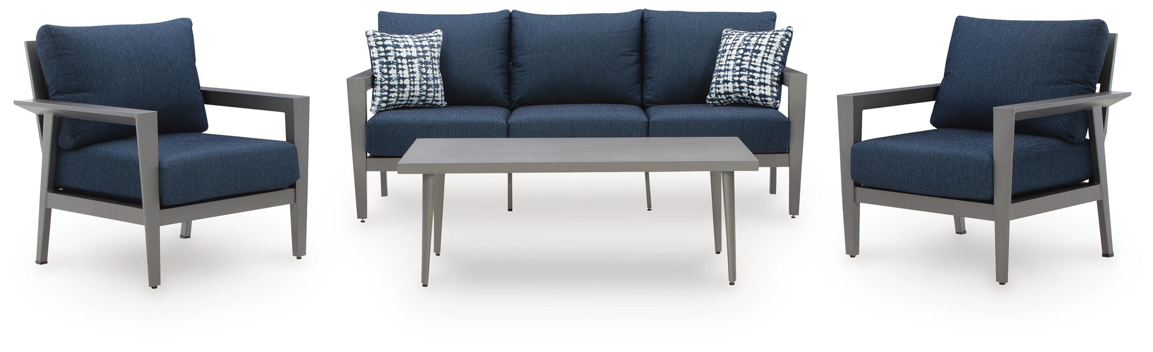 Gali Outdoor Sofa/Chairs/Table Set (Set of 4)