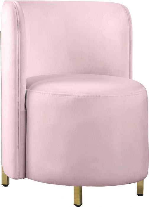 Rotunda Pink Velvet Accent Chair