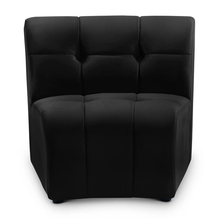 Limitless Black Velvet Modular Chair