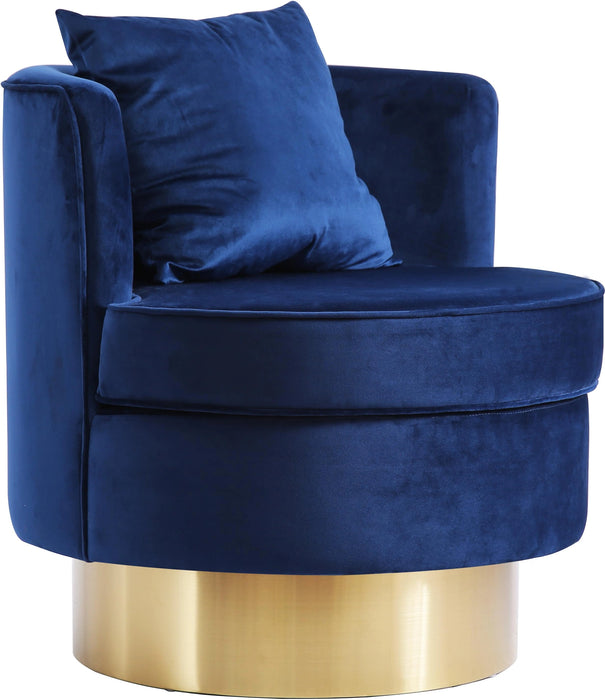 Kendra Navy Velvet Accent Chair