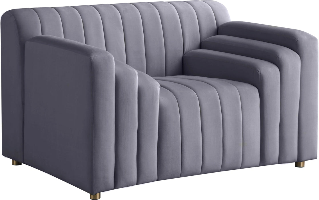 Naya Grey Velvet Chair