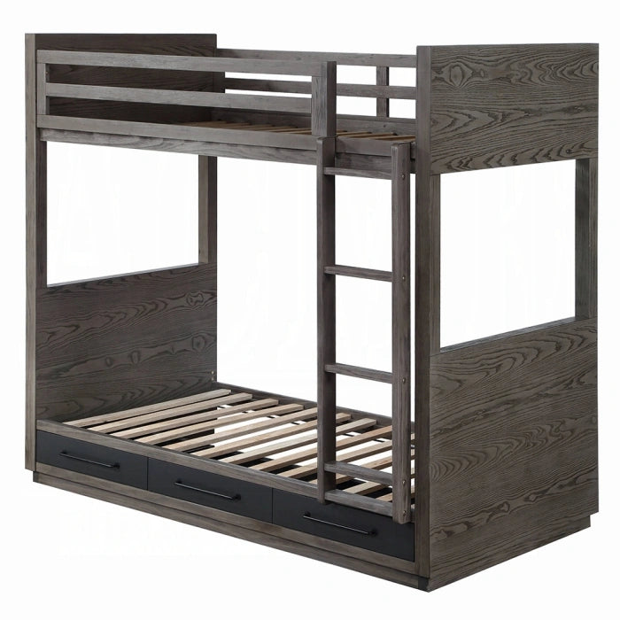 Estevon Twin-Twin Bunk Bed With Storage