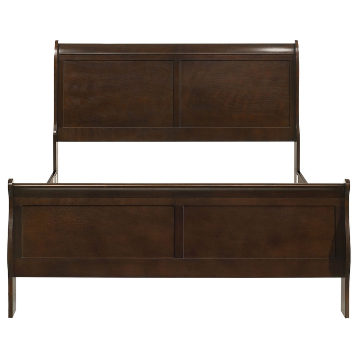Louis Philippe Sleigh Panel Bed