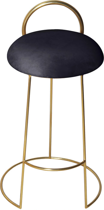Ring Black Velvet Counter Stool