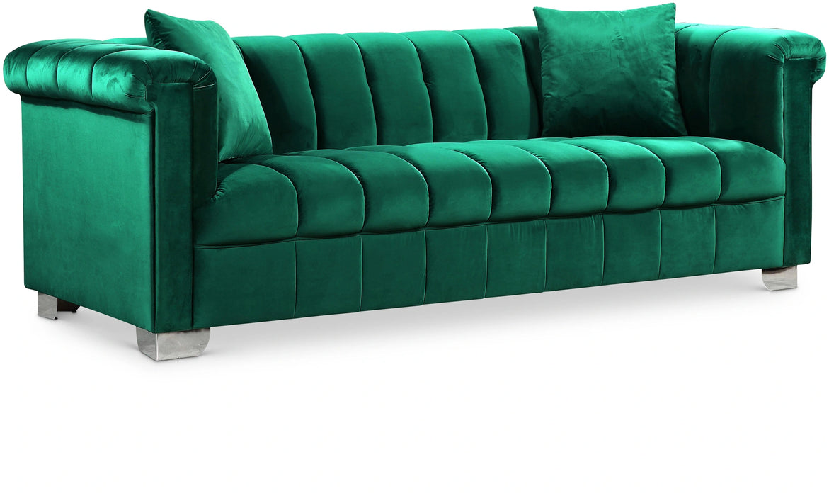 Kayla Green Velvet Sofa