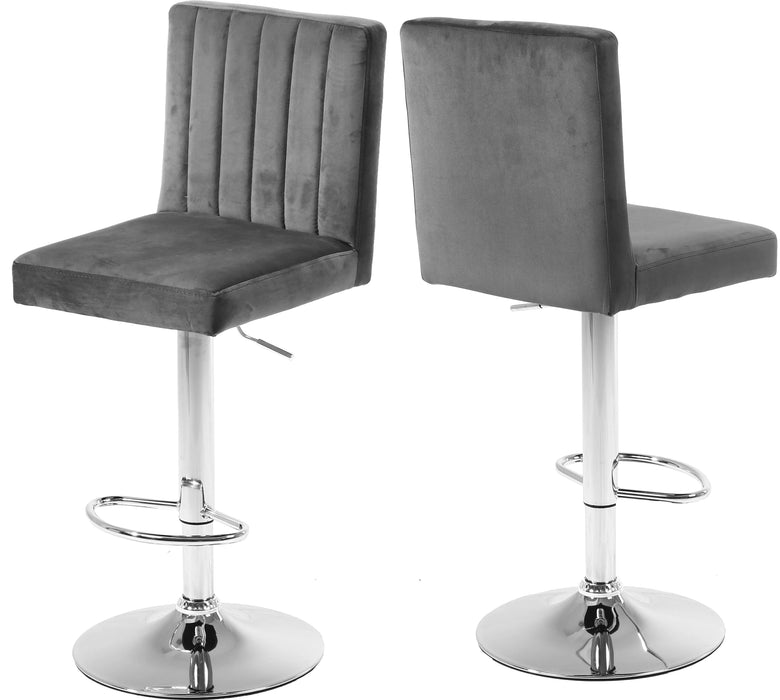 Joel Grey Velvet Adjustable Stool