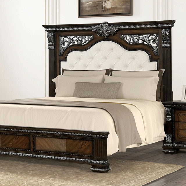 Promenade E.King & Queen Bed Brown & White