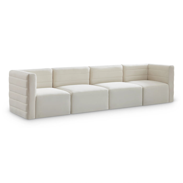 Quincy Cream Velvet Modular Sofa