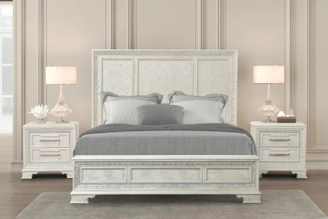 Stella Mia Bed White & White