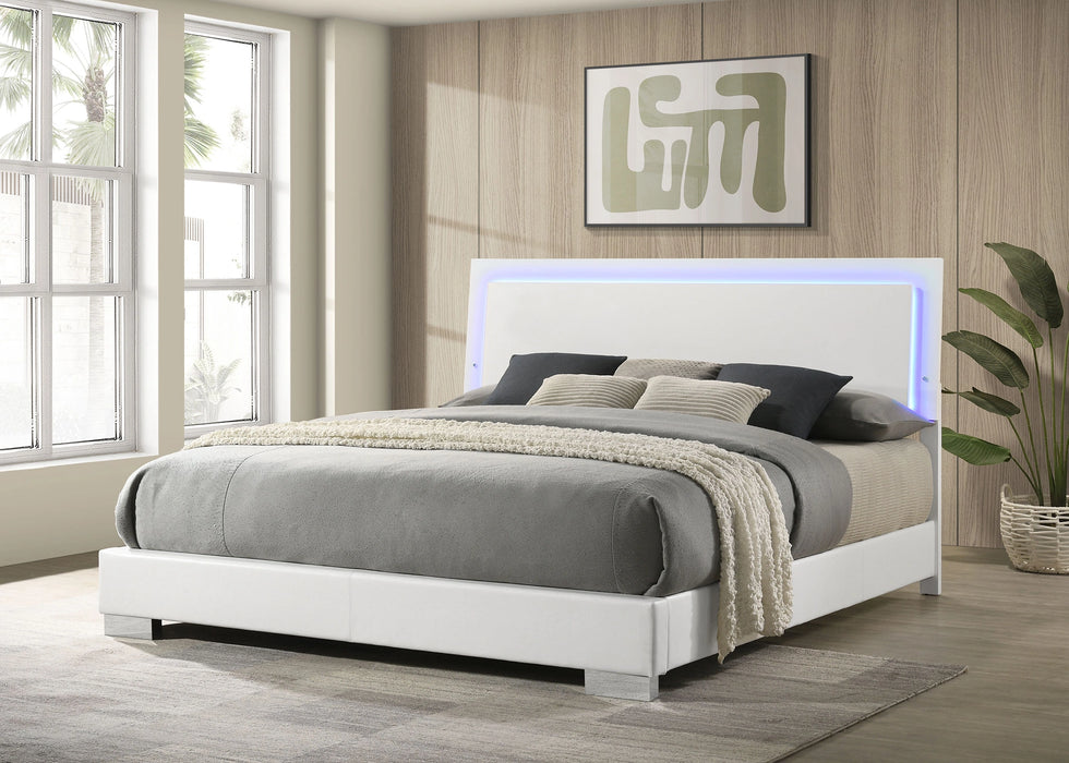 Felicity Panel Bed with LED Lighting