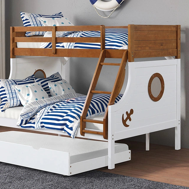 Nautia Twin/Full Bunk Bed Black & White