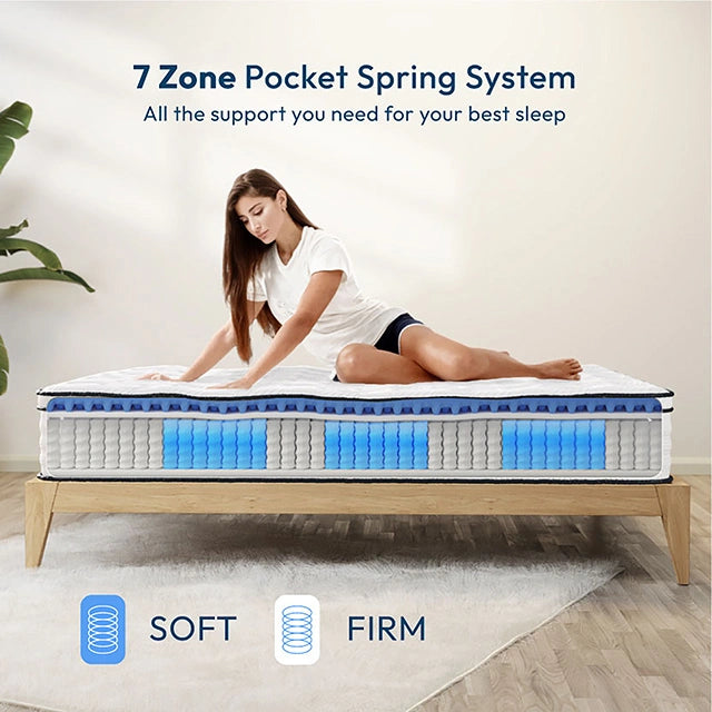 Salvia 12" E.King Hybrid Pocket Coil Mattress