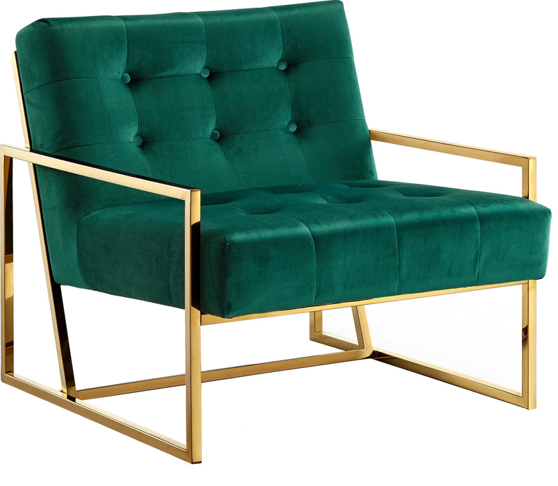 Pierre Green Velvet Accent Chair