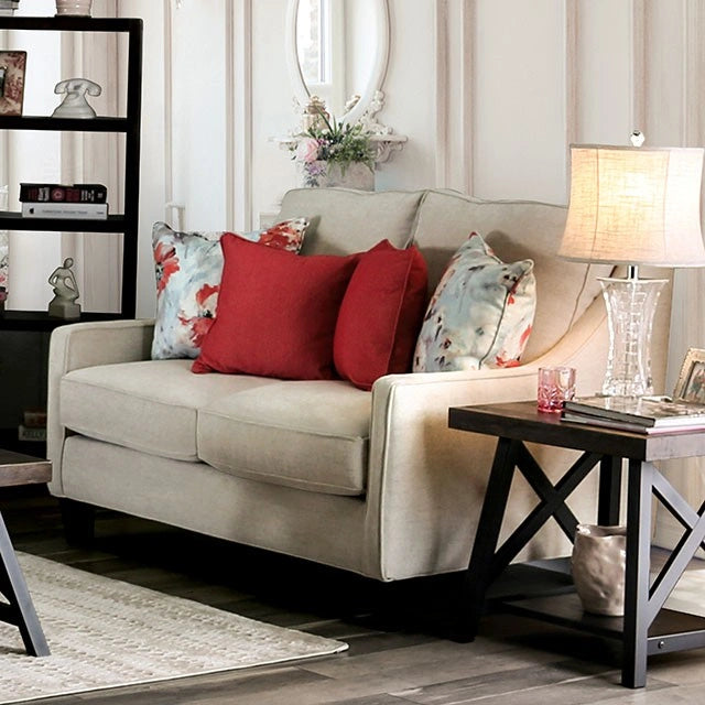 Nadene Ivory Love Seat