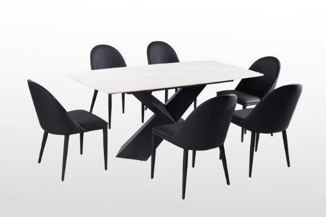 Lenvik 7 Pc Dining Table Set White