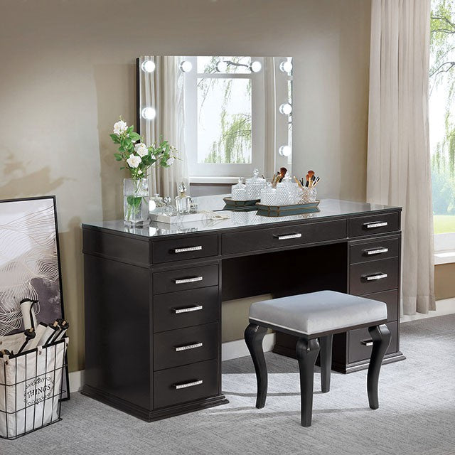 Valentina Vanity Set White & Dark Gray